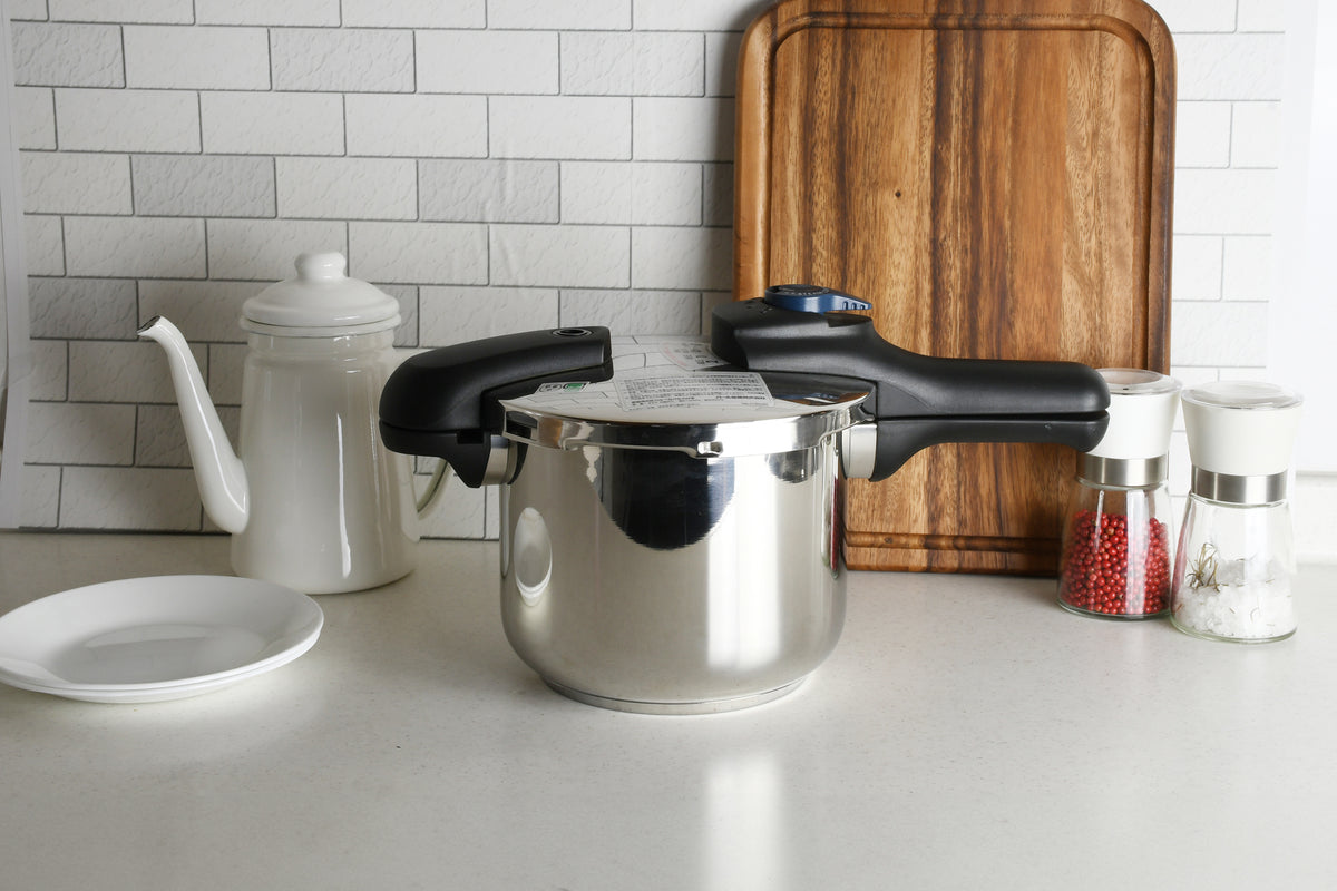 シリットe-コントロール圧力鍋4.5L ガラス蓋+スチーマセット レシピ集付き Fissler（フィスラー） 公式 圧力鍋 ビタクイック セット （4.5L＋ 調理器具