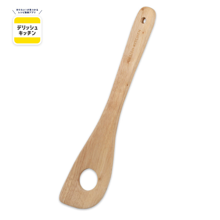 デリッシュキッチン 木製クッキングターナー穴明