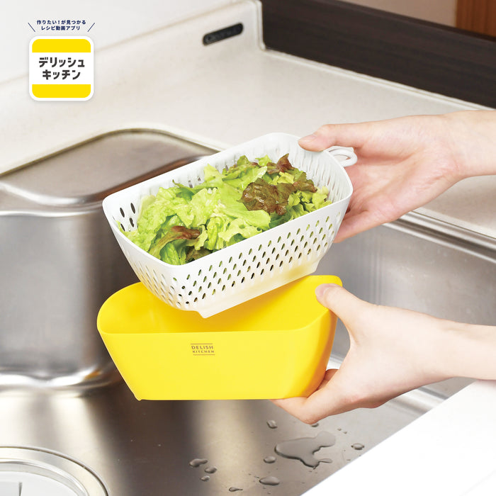 デリッシュキッチン フタ付きチリトリザルボウル カク(YE)