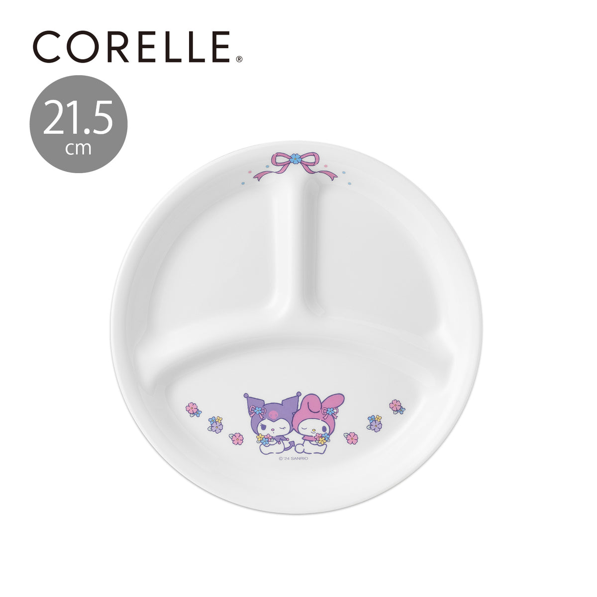 希少レアたれみみマイメロディーのお顔のお皿器2012年製品キッチンシリーズ コレールマイメロディ&クロミランチ皿小21.5cmJ385-SNMK — PEARL LIFE