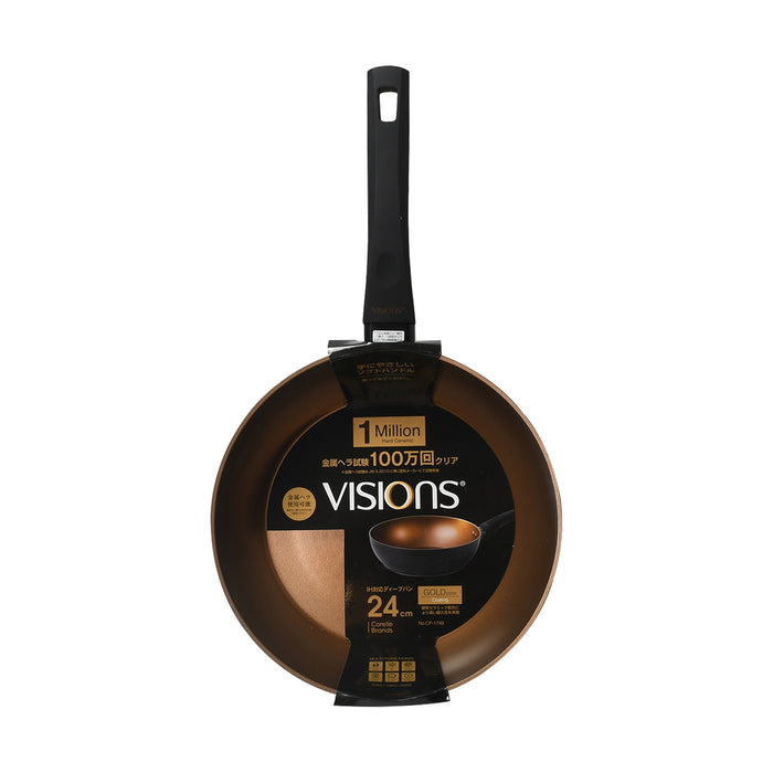 VISIONS GOLD Coating IH対応ディープパン24cm Black