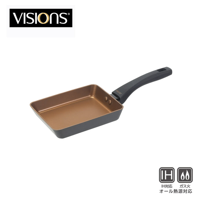 VISIONS GOLD Coating IH対応エッグパン13×18cm Black