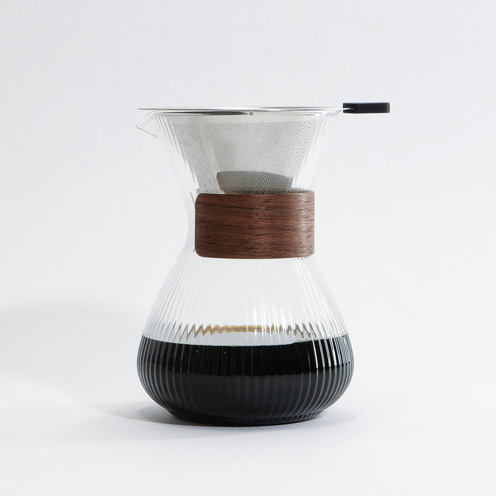 PYREX  コーヒーサーバー400mlブラウン ステンレスフィルター付き