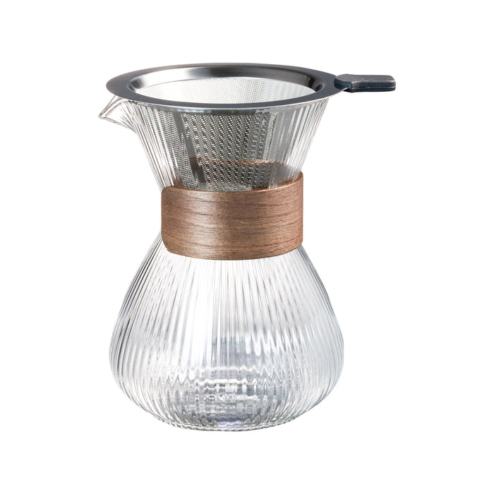 PYREX  コーヒーサーバー400mlブラウン ステンレスフィルター付き