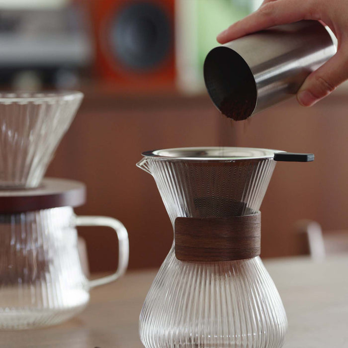 PYREX  コーヒーサーバー400mlブラウン ステンレスフィルター付き