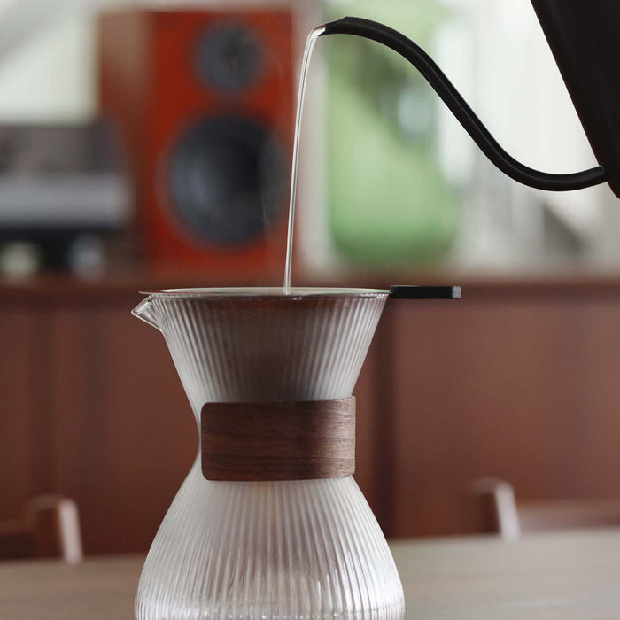 PYREX  コーヒーサーバー400mlブラウン ステンレスフィルター付き