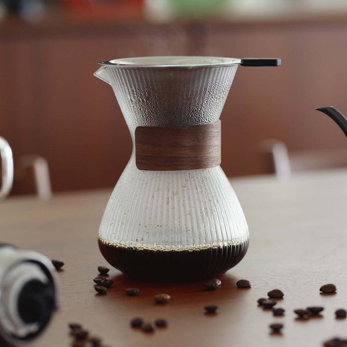 PYREX  コーヒーサーバー400mlブラウン ステンレスフィルター付き