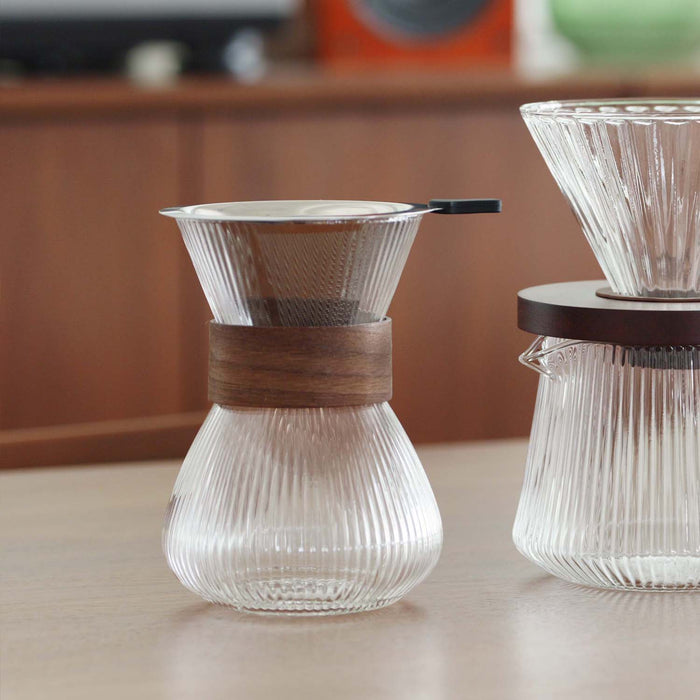 PYREX  コーヒーサーバー400mlブラウン ステンレスフィルター付き