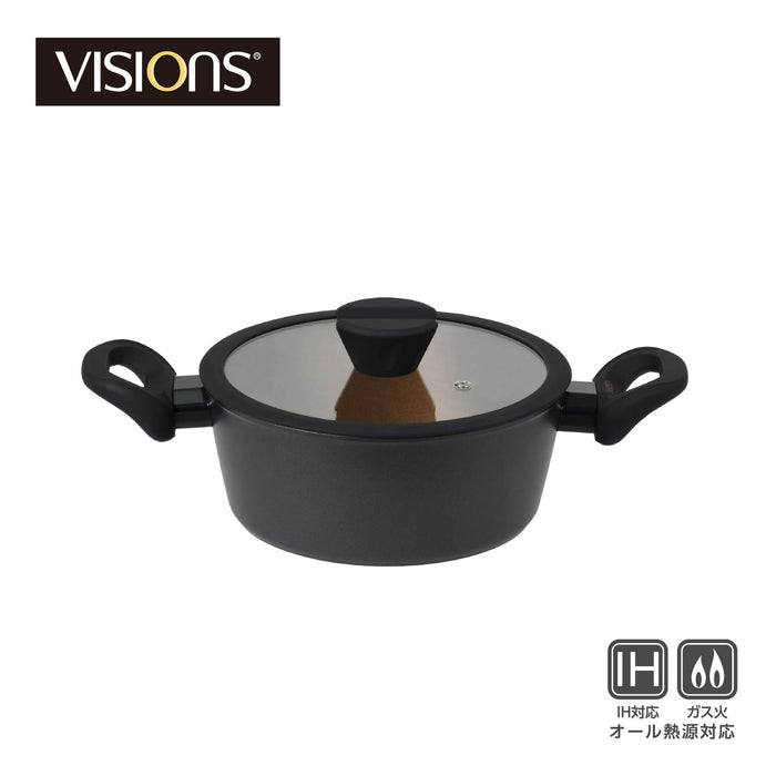 VISIONS GOLD Coating IH対応シチューポット20cm Black