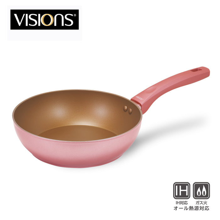 VISIONS GOLD Coating IH対応ディープパン24cm PINK