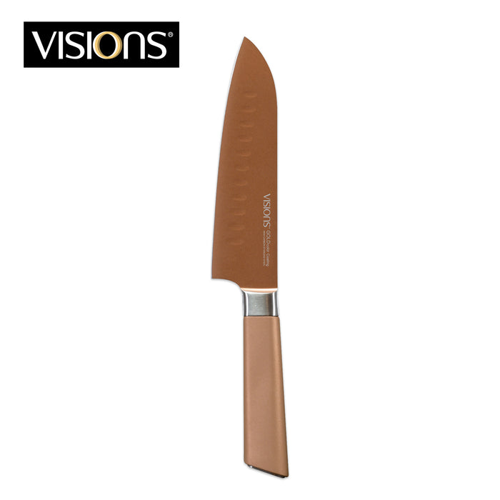 VISIONS GOLD Coating 三徳ナイフ165 ディンプル