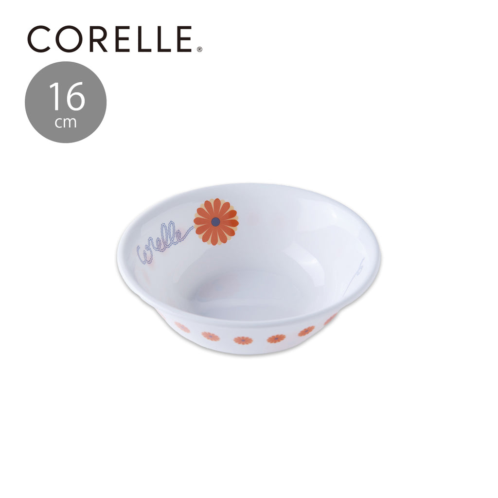 コレールオレンジマーガレット中ボウル16cmJ418-ORM【お得な5枚セット