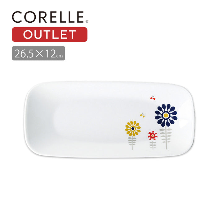 コレールケイユクッカスクエア長皿26.5cm×12cmJ2210-KJKA【アウトレット】【お得な5枚セット有り】