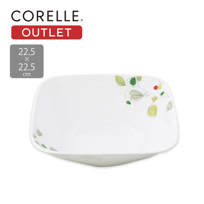 コレールグリーンブリーズスクエア大ボウル22.5cm×22.5cmJ2348-GB【アウトレット】【お得な5枚セット有り】