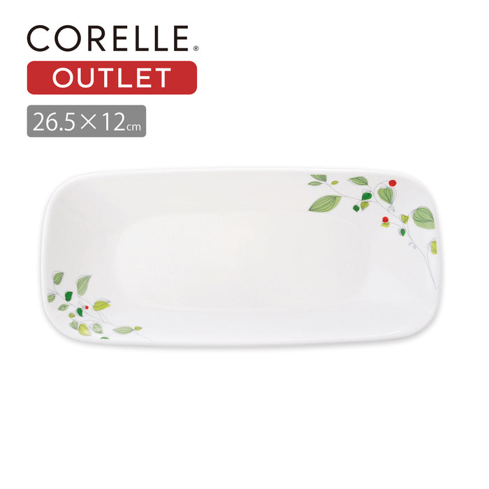 コレールグリーンブリーズスクエア長皿26.5cm×12cmJ2210-GB【アウトレット】【お得な5枚セット有り】