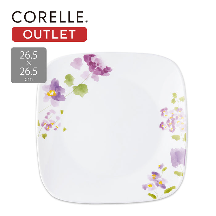 コレールバイオレットミストスクエア大皿26.5cm×26.5cmJ2213-VM【アウトレット】【お得な5枚セット有り】