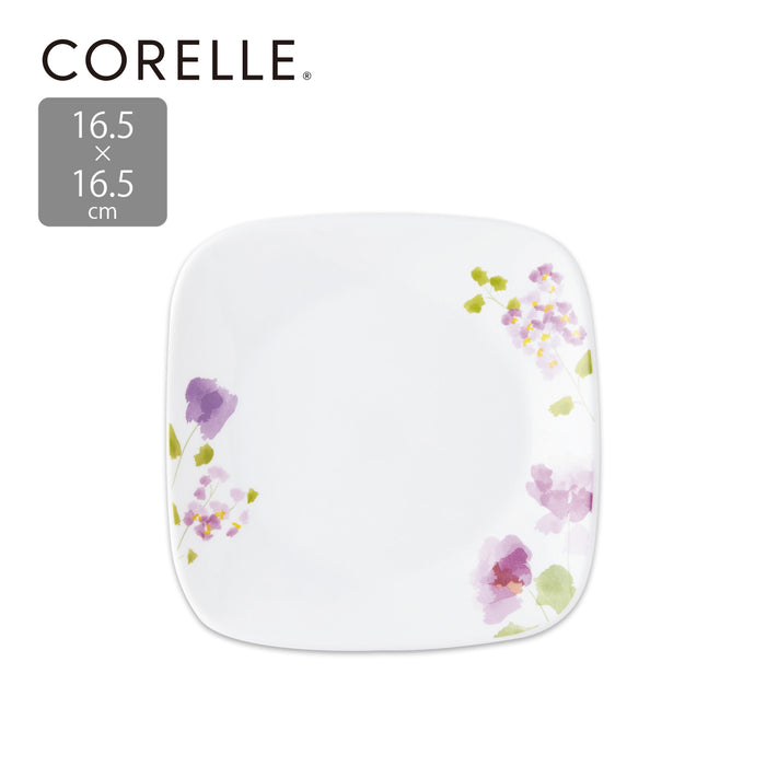 コレールバイオレットミストスクエア小皿16.5cm×16.5cmJ2206-VM【お得な5枚セット有り】