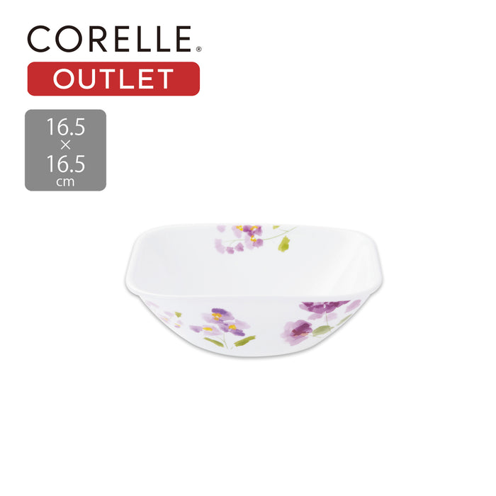 コレールバイオレットミストスクエア中ボウル16.5cm×16.5cmJ2323-VM【アウトレット】【お得な5枚セット有り】