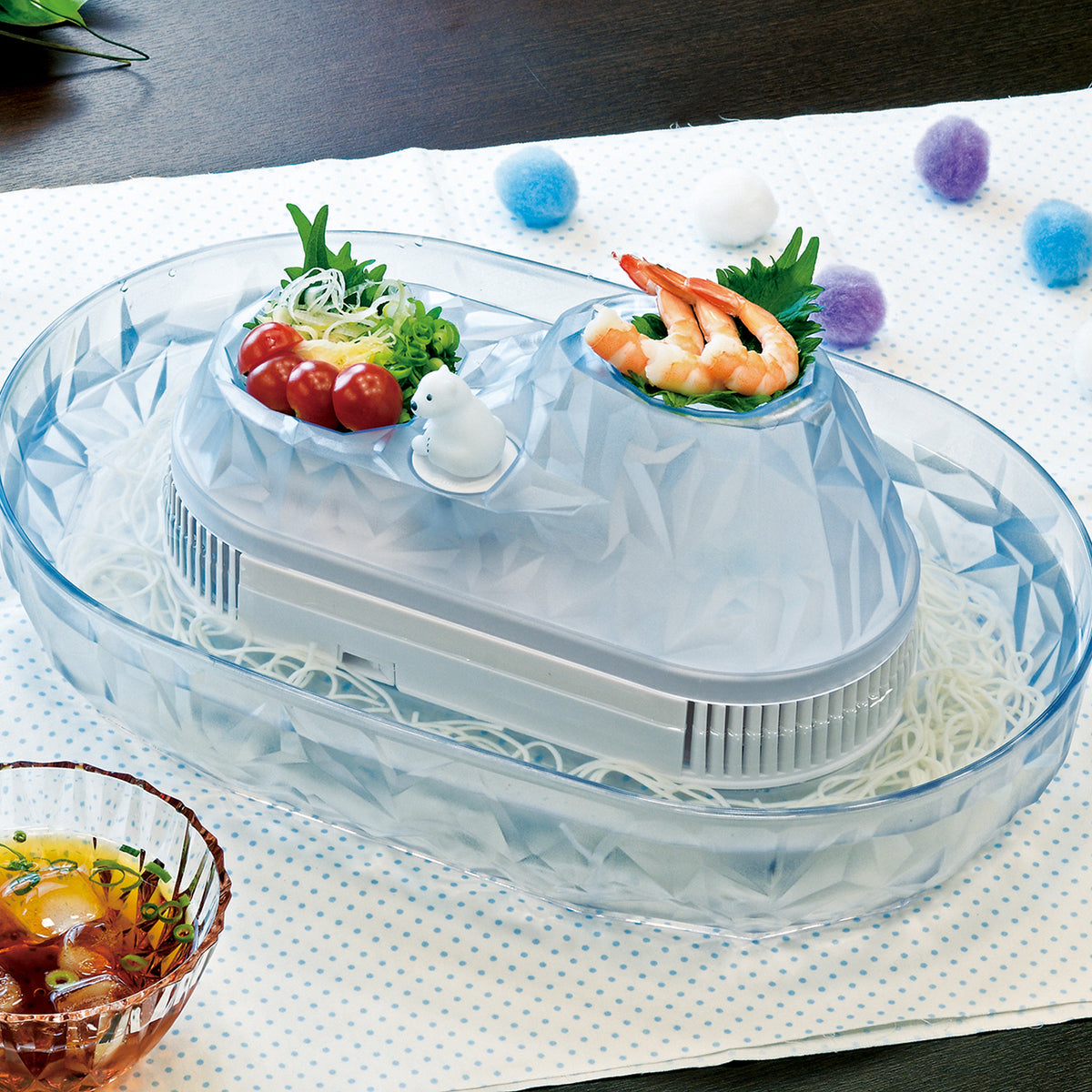 SHIROKUMA Wheat Noodle Flow しろくま流しそうめん 流氷 しろくまそうめん流し器 — PEARL LIFE 公式オンラインショップ