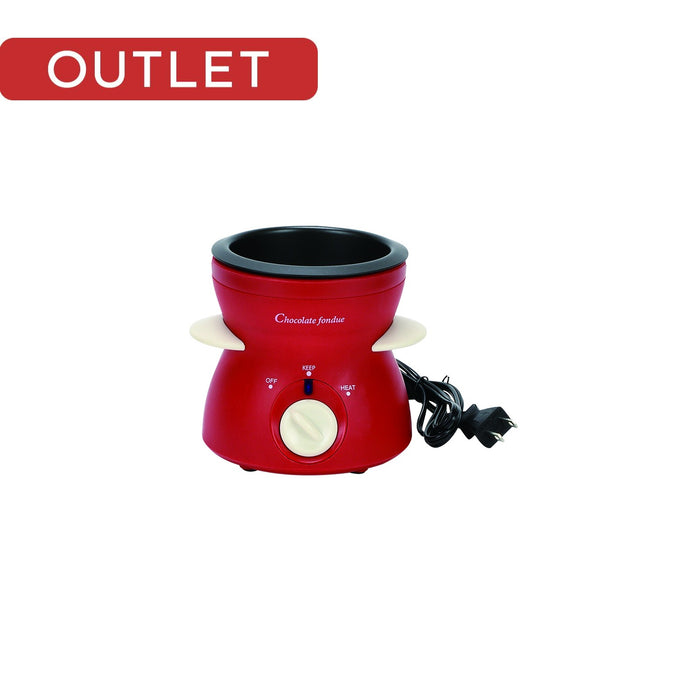 【アウトレット】リトルリッチ 電気チョコレートフォンデュ（フォーク4本付）レッド