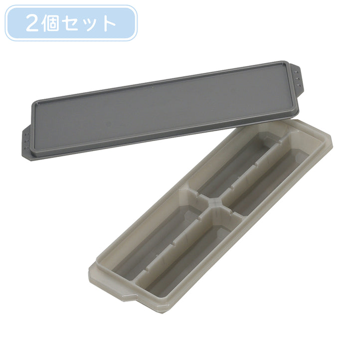 【2個セット】冷た倶楽部 取り出しやすい極太スティックアイストレー(蓋付)