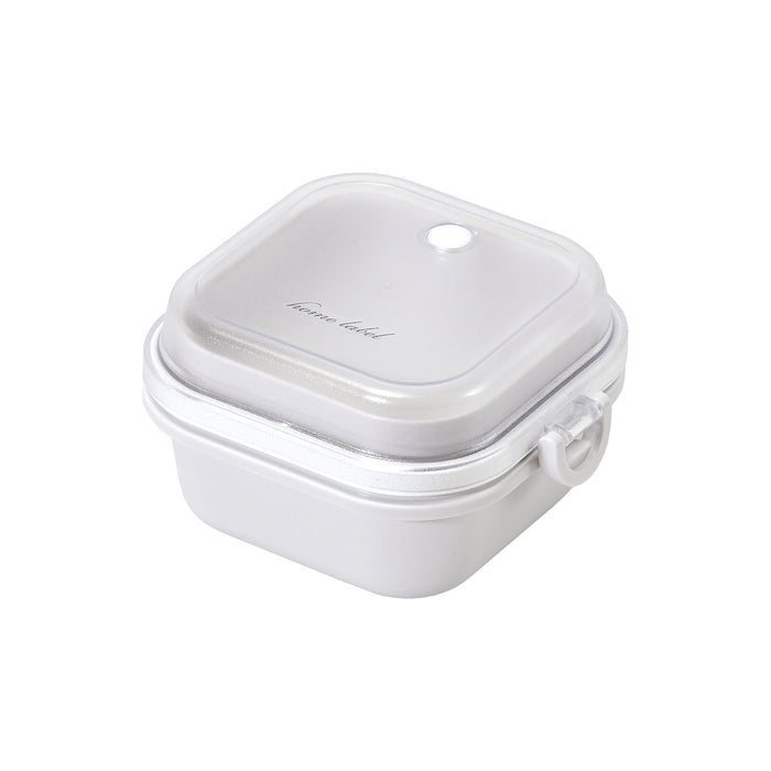 ホームレーベル ランチボックス正方形(グレーホワイト)