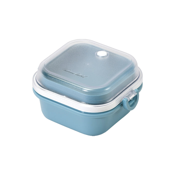 ホームレーベル ランチボックス正方形(ナイルブルー)