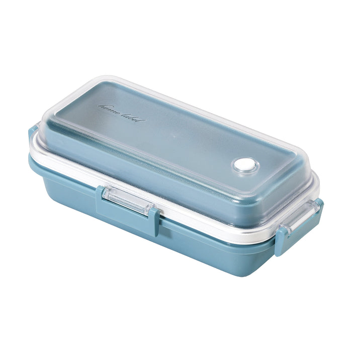 ホームレーベル ランチボックス長方形(ナイルブルー)