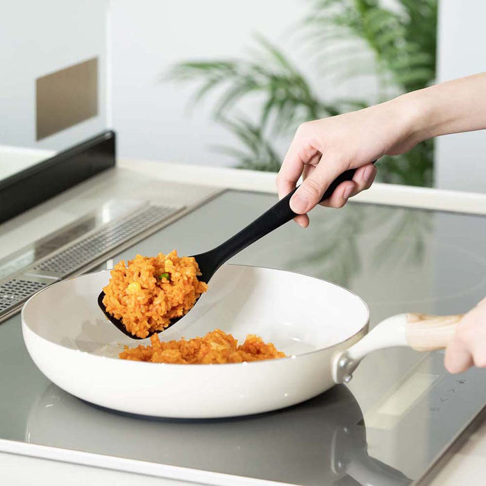 TOUCH st シリコーンマルチ料理スプーン ワイド(BLACK)