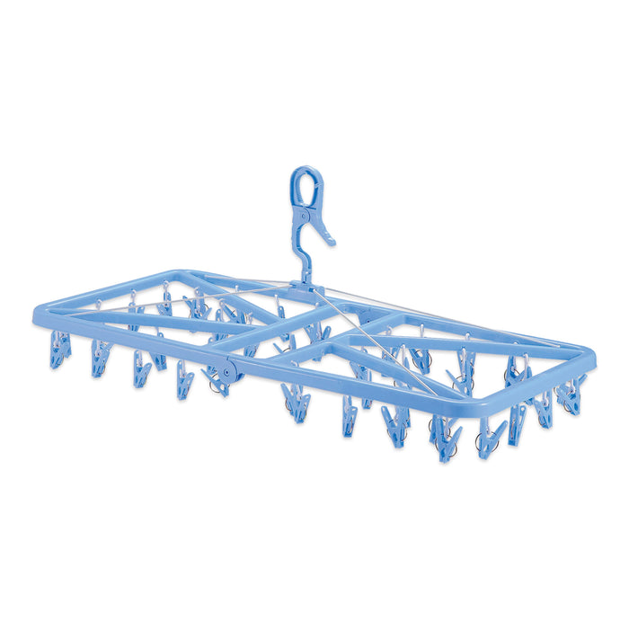 ベルタ 物干しハンガー角型 ピンチ42個付(ブルー)