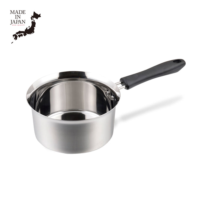 メイドインジャパン ステンレス製注ぎやすい行平鍋14cm