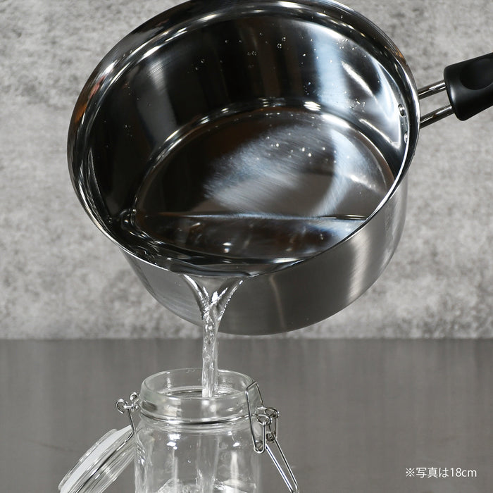 メイドインジャパン ステンレス製注ぎやすい行平鍋20cm