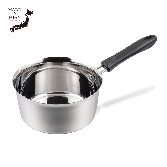 メイドインジャパン ステンレス製注ぎやすい行平鍋18cm