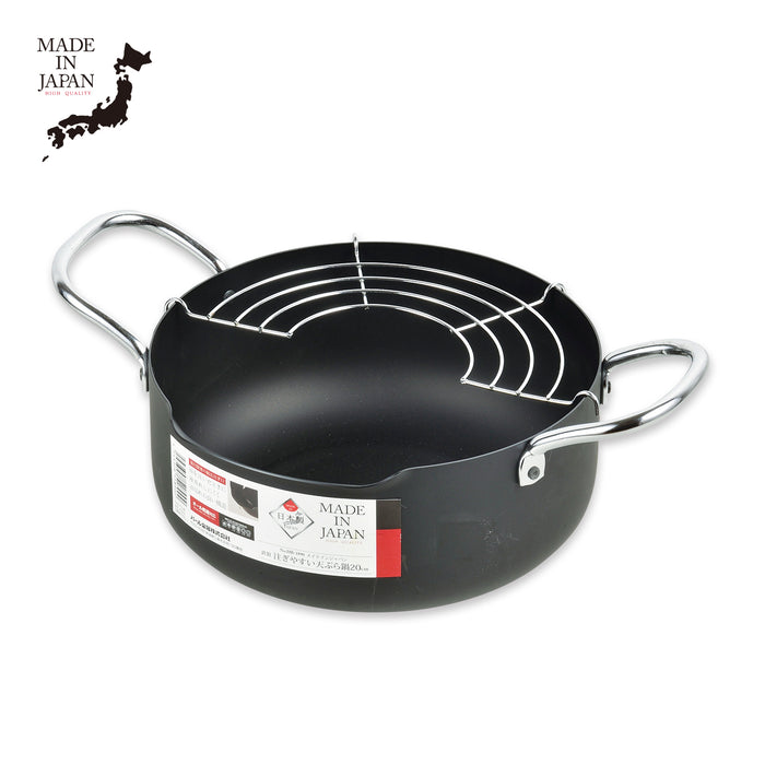 メイドインジャパン 鉄製注ぎやすい天ぷら鍋20cm