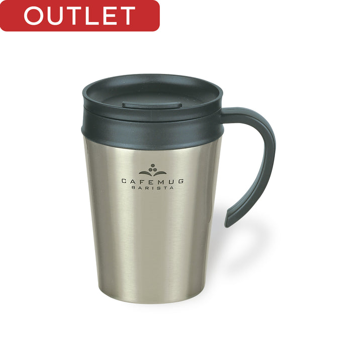 【アウトレット】カフェマグバリスタ 真空蓋付マグカップ400(ミラー)