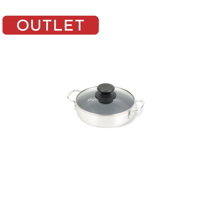 【アウトレット】テーブルトップ ガラス蓋付卓上鍋18cm（内面ダイヤモンドコート）