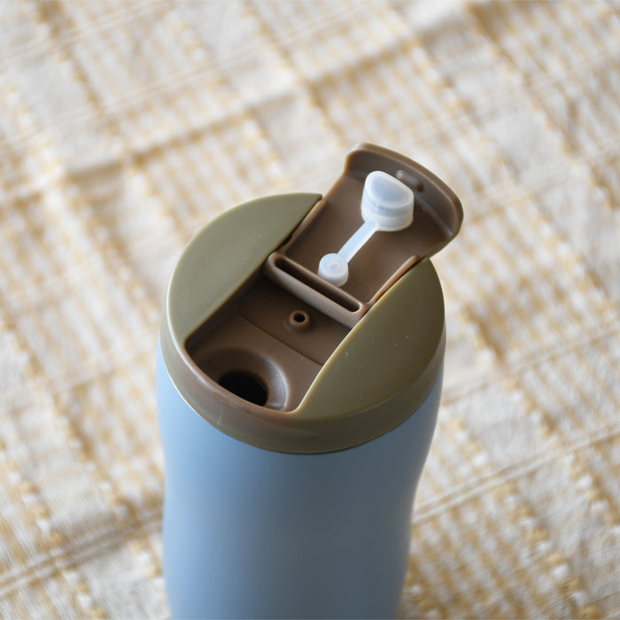 【アウトレット】カフェマグ フタ付タンブラー360(スモーキーブルー)