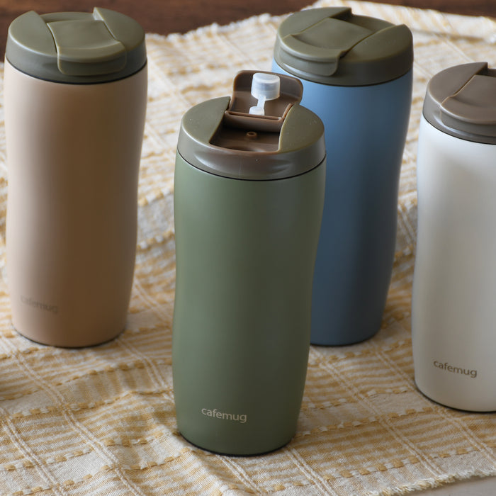 【アウトレット】カフェマグ フタ付タンブラー360(スモーキーグリーン)