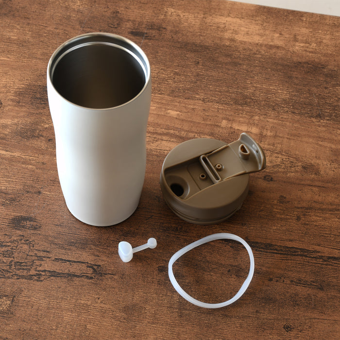 カフェマグ フタ付タンブラー360(スモーキーアイボリー)