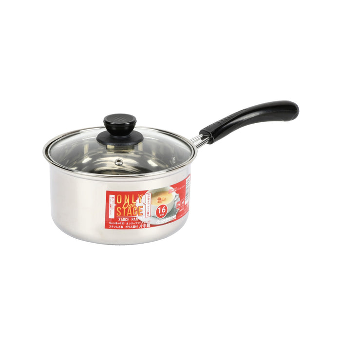 オンリーワン･ステージ ステンレス製G蓋付片手鍋16cm