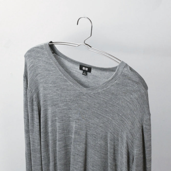 メタリア ステンレス製乾きやすいハンガー3本組