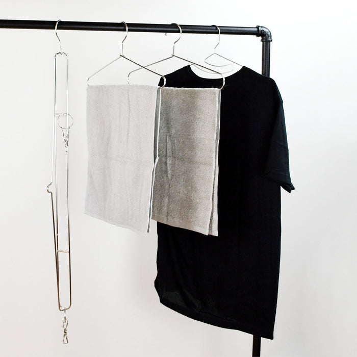 メタリア ステンレス製バスタオルハンガー