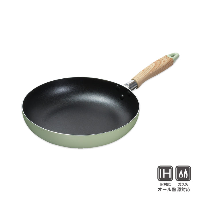 ナチュラルクックピュア ふっ素加工IH対応フライパン26cm(グリーン)