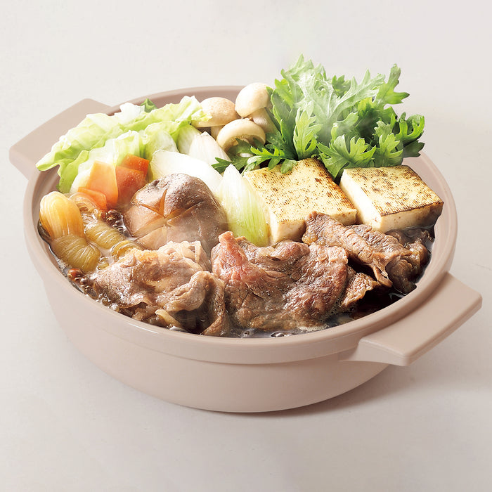 レンジでつくる すき焼き･寄せ鍋(ベージュ)