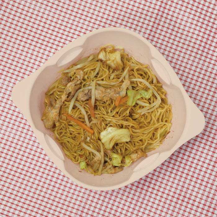 レンジでつくる ラーメン･焼きそば鍋(ベージュ)