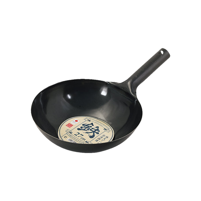 鉄製IH対応底平北京鍋27cm