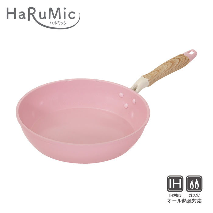 ハルミック セラミック加工IH対応軽量フライパン26cm(ペールピンク)