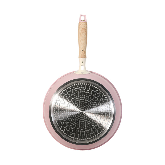 ハルミック セラミック加工IH対応軽量フライパン26cm(ペールピンク)