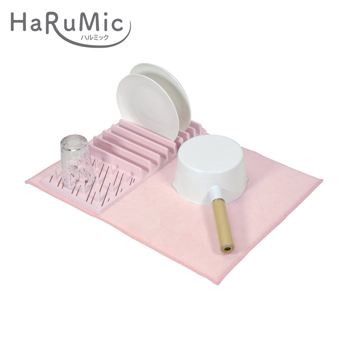 ハルミック 水切りトレー･マットセット(ペールピンク)