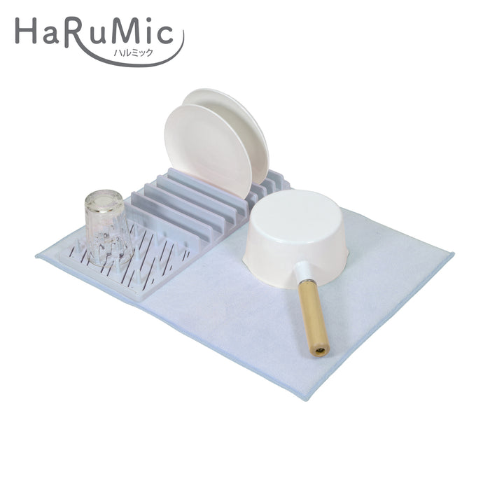 ハルミック 水切りトレー･マットセット(ブルーグレー)
